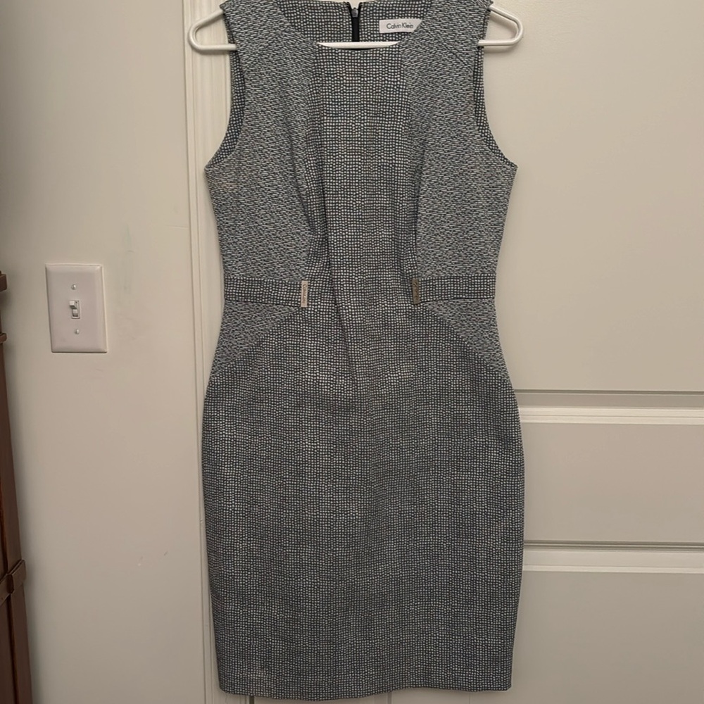 Calvin Klein Grey & White Dress